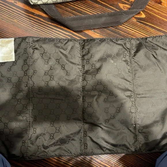 Gucci Beige and Brown Monogram Shoulder Bag - Picture 4 of 8